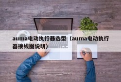 auma电动执行器选型（auma电动执行器接线图说明）