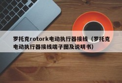 罗托克rotork电动执行器接线（罗托克电动执行器接线端子图及说明书）